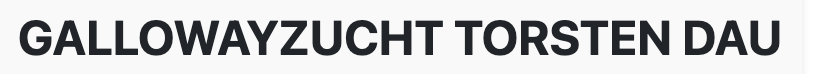 Gallowayzucht Torsten Dau